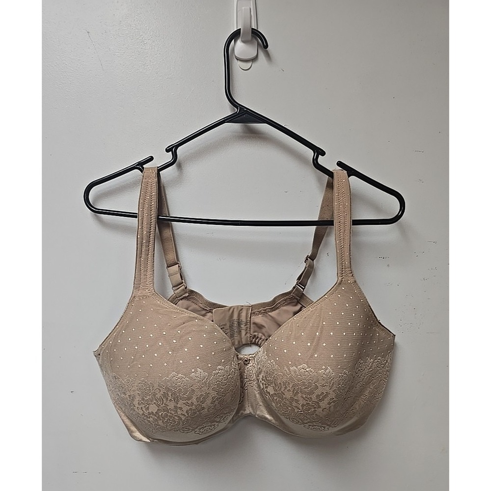 Soma Tan Floral Stunning Support Adjustable‎ Underwire Balconette Bra Size 40G